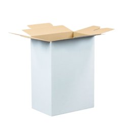 Krabice na 6 lahví vína s integrovanou proložkou, 234x156x330 mm, bílá