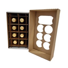 Dárkový box na 8 lahví vína s proložkou (8 x 0,25 l) včetně lahví, bílý