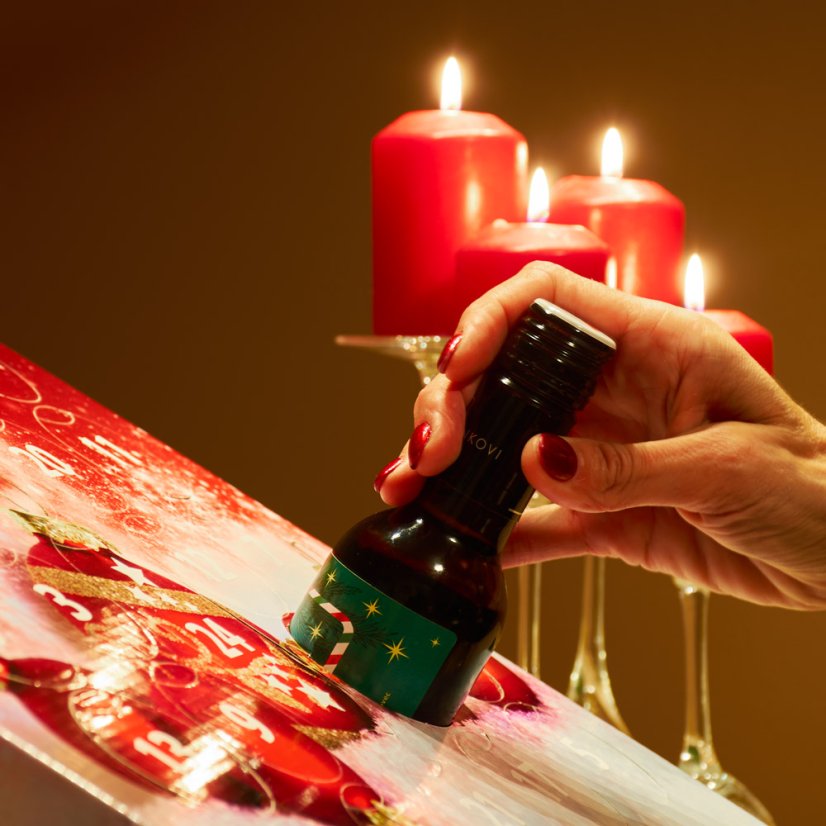 Adventní kalendář vín - potisk Červené baňky