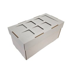 Dárkový box na 8 lahví vína s proložkou (8 x 0,2 l) bez lahví, bílý