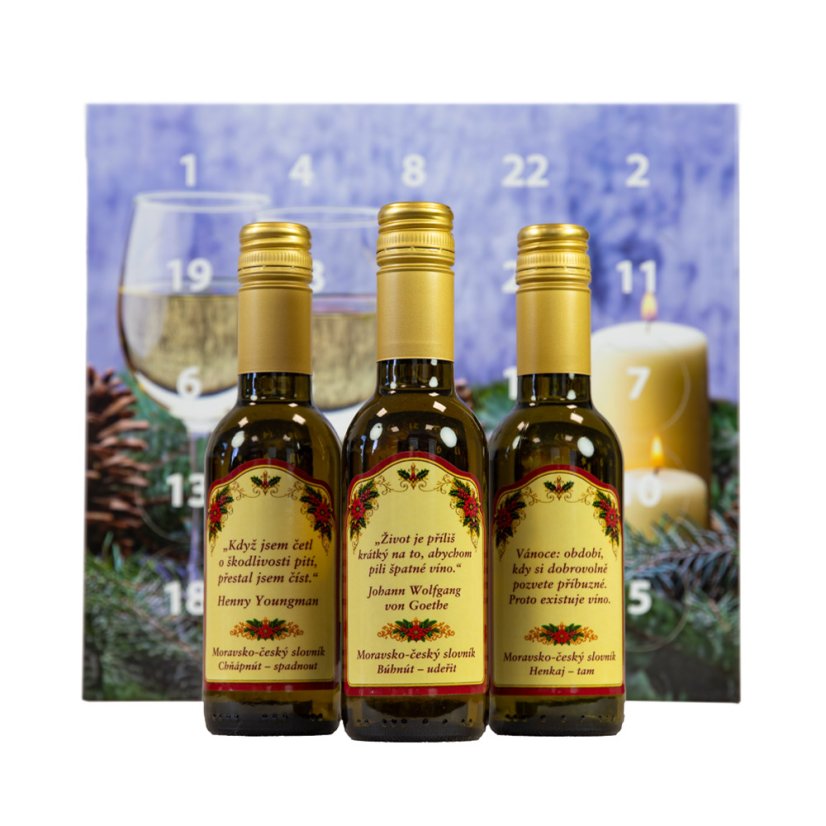Adventní kalendář vín - Sklenička se svíčkou