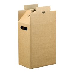 Krabice na 6 lahví vína s integrovanou proložkou, 234x156x330 mm, hnědá