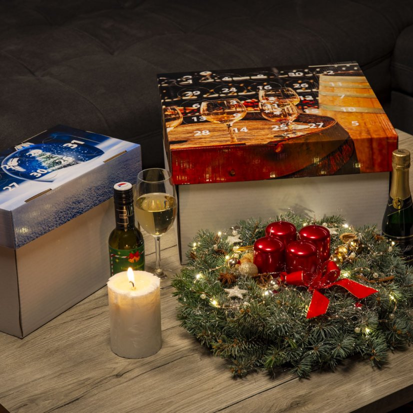 Malá vánoční dárková sada vín - Baňka - Barva vína: Červené