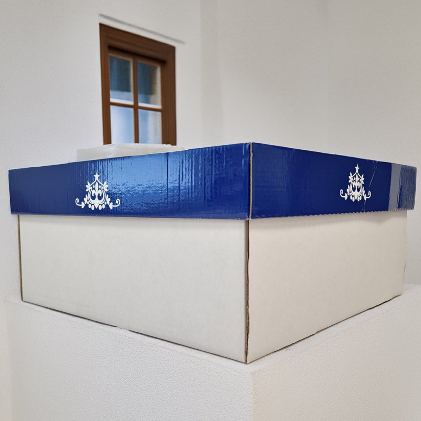 Dárkový box na 25 lahví vína s proložkou (25 x 0,25 l) včetně lahví, bílý