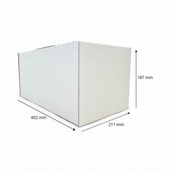 Dárkový box na 8 lahví vína s proložkou (8 x 0,2 l) bez lahví, bílý