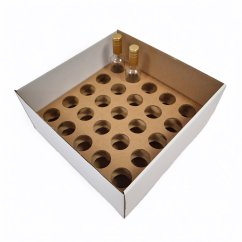 Dárkový box na 25 lahví vína s proložkou (25 x 0,2 l) včetně lahví, bílý