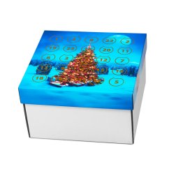 Adventní kalendář vín - potisk Vánoční stromeček
