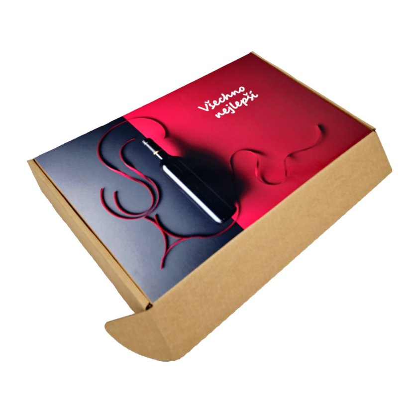 Speciální dárková edice Samet XXL – Kolekce 6 vín - Barva boxu: Hnědý box