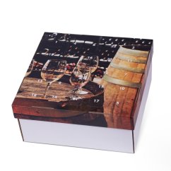 Box na adventní kalendář skleničky a sud b
