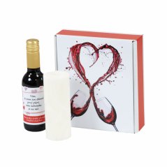 Malá sada vín se svíčkou pro zamilované