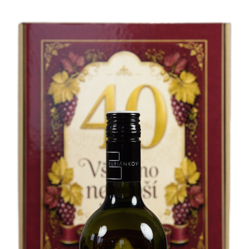 Velká sada vín k 40. narozeninám - Varianta sady: Suchá bílá vína