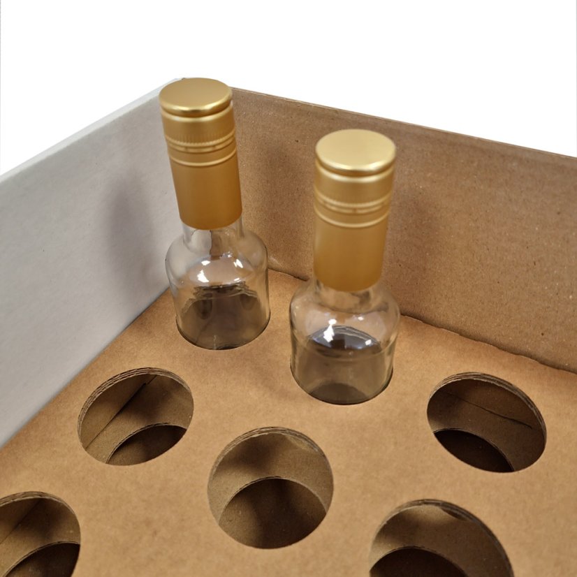 Dárkový box na 25 lahví vína s proložkou (25 x 0,2 l) bez lahví, bílý
