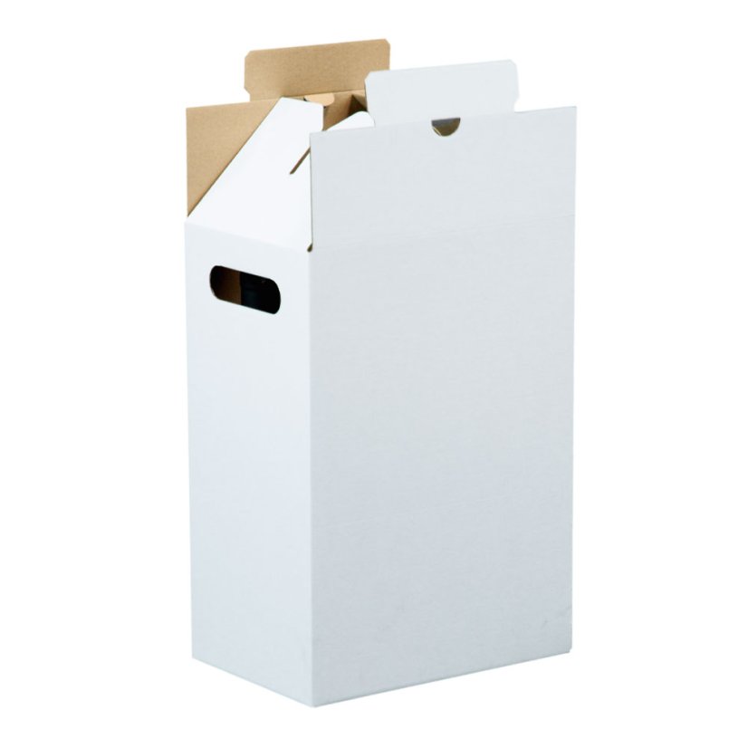 Krabice na 6 lahví vína s integrovanou proložkou, 234x156x330 mm, bílá