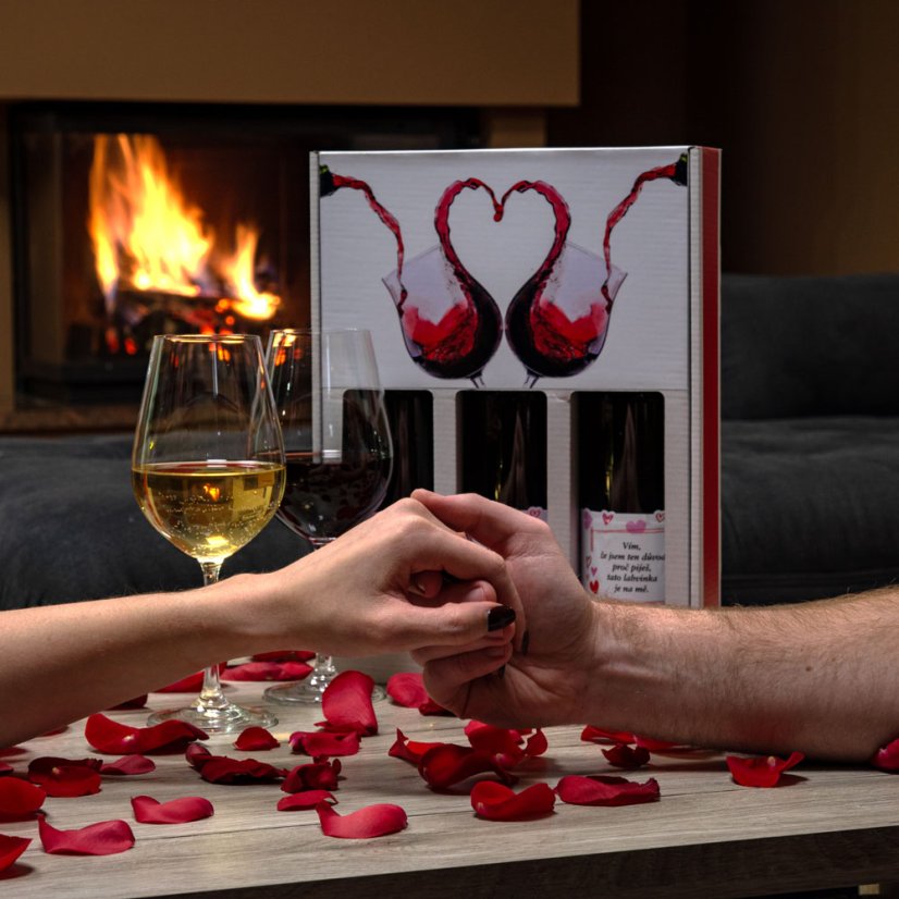 Velká sada vín pro zamilované - otevřená - Barva vína: Bílé - suché