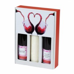 Velká sada vín se svíčkou pro zamilované - otevřená