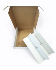 Malý dárkový box na 3 lahve vína s proložkou (3 x 0,25 l), bílý