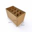 Dárkový box na 8 lahví vína s proložkou (8 x 0,25 l) bez lahví, hnědý