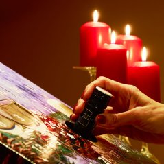 Adventní kalendář vín - potisk Sklenička se svíčkou