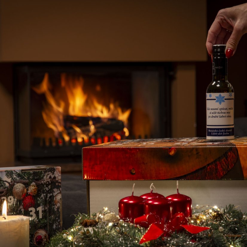 Velká vánoční dárková sada vín - potisk Stromeček