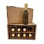 Dárkový box na 8 lahví vína s proložkou (8 x 0,25 l) včetně lahví, hnědý