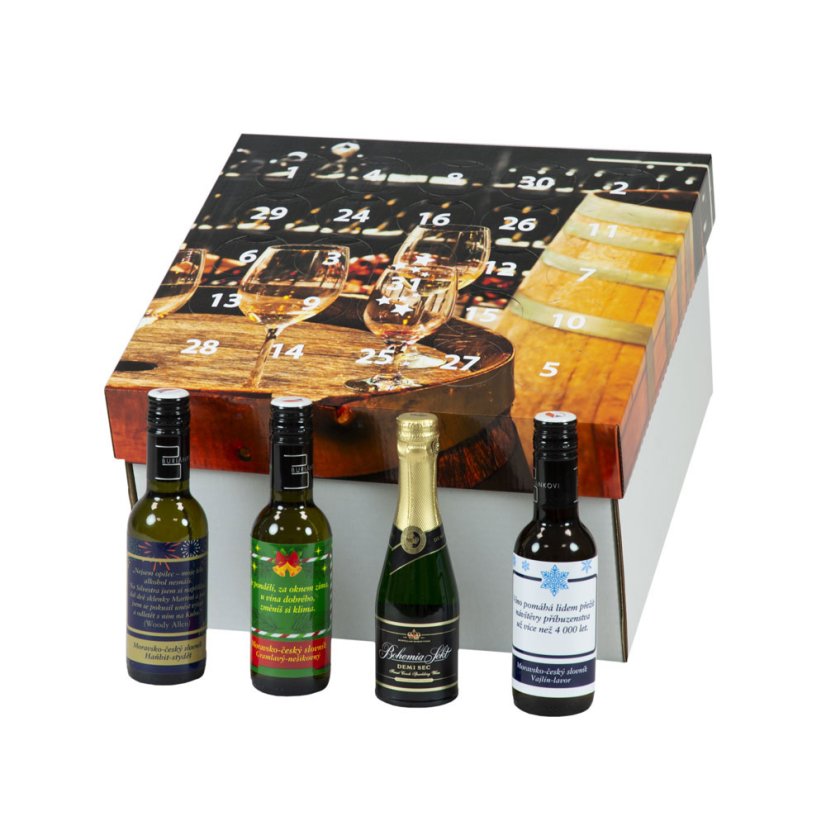 Velká vánoční dárková sada vín - potisk Sklep