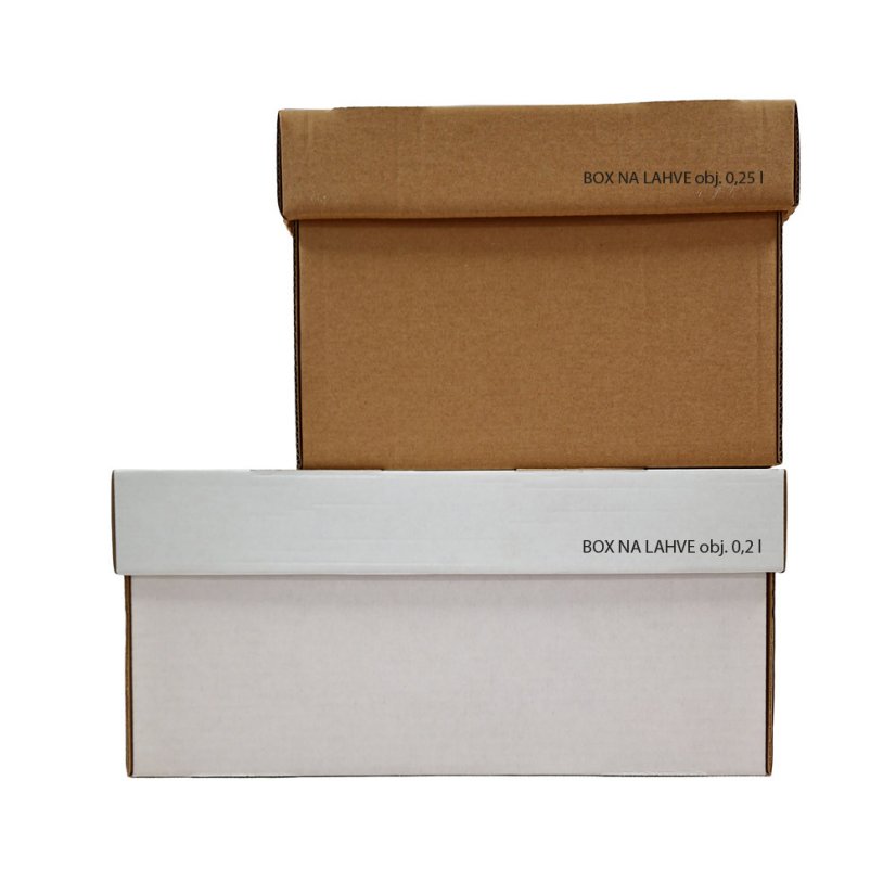 Dárkový box na 8 lahví vína s proložkou (8 x 0,25 l) včetně lahví, hnědý