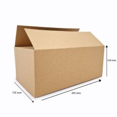 Kartonová klopová krabice s automatickým dnem, 255x155x105 mm