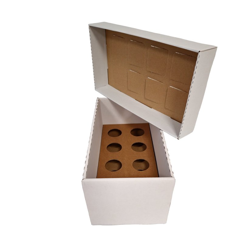 Dárkový box na 8 lahví vína s proložkou (8 x 0,2 l) včetně lahví, bílý