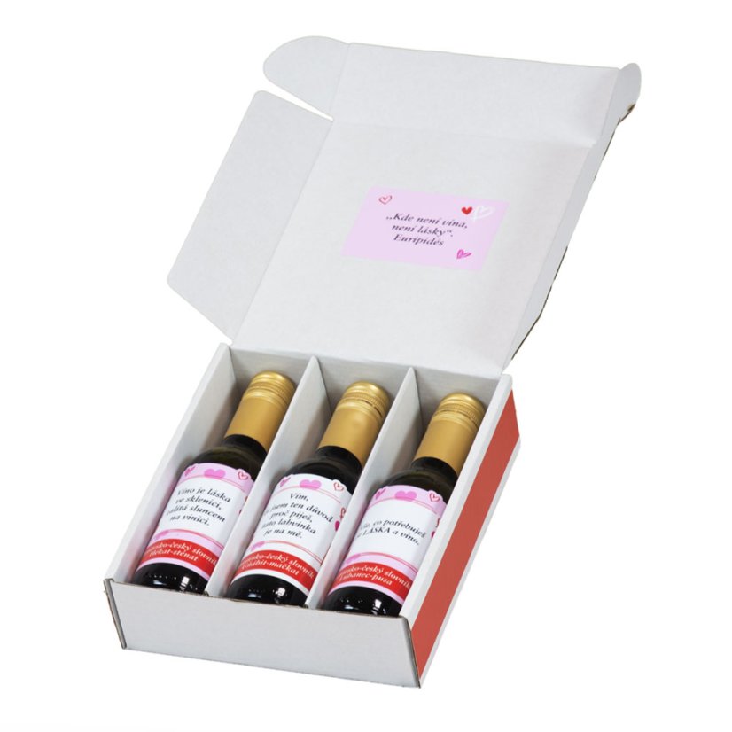 Malá sada vín pro zamilované - Barva vína: Bílé - sladké