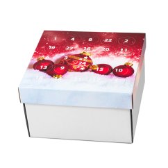 Adventní kalendář vín - potisk Červené baňky