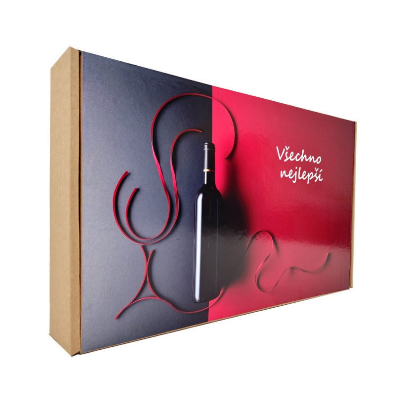 Speciální dárková edice Samet XXL – Kolekce 6 vín - Barva boxu: Hnědý box