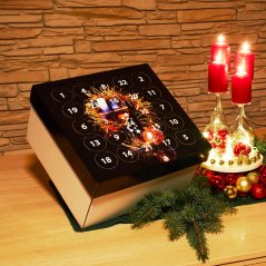 Adventní kalendář vín - potisk Zlatá sklenička