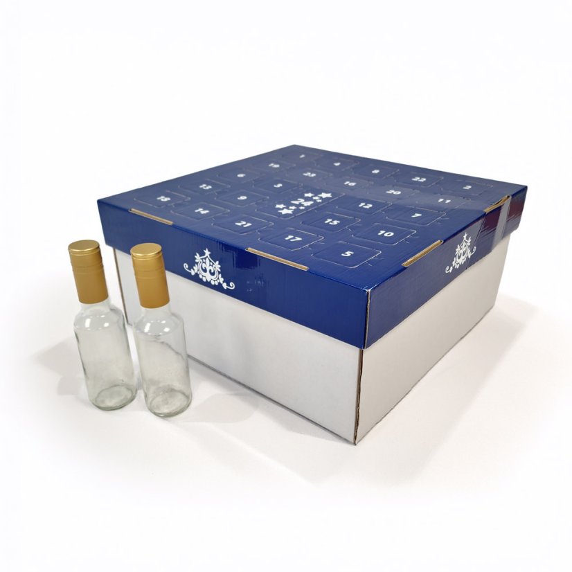 Dárkový box na 25 lahví vína s proložkou (25 x 0,2 l) bez lahví, bílý