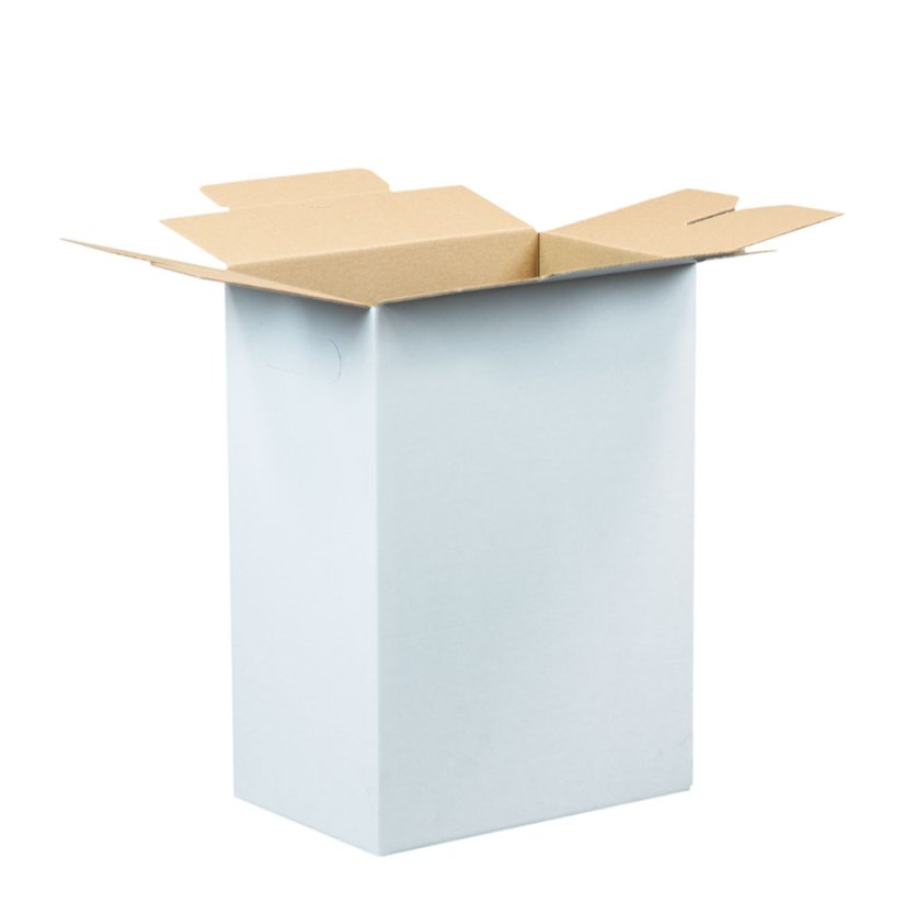 Krabice na 6 lahví vína s integrovanou proložkou, 234x156x330 mm, bílá