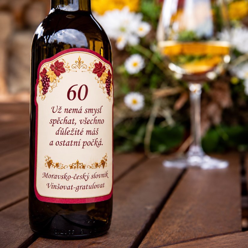 Malá sada vín k 60. narozeninám - Varianta sady: Červená vína
