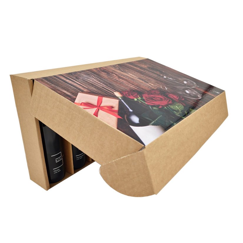 Speciální dárková edice Růže XXL – Kolekce 6 vín - Barva boxu: Hnědý box