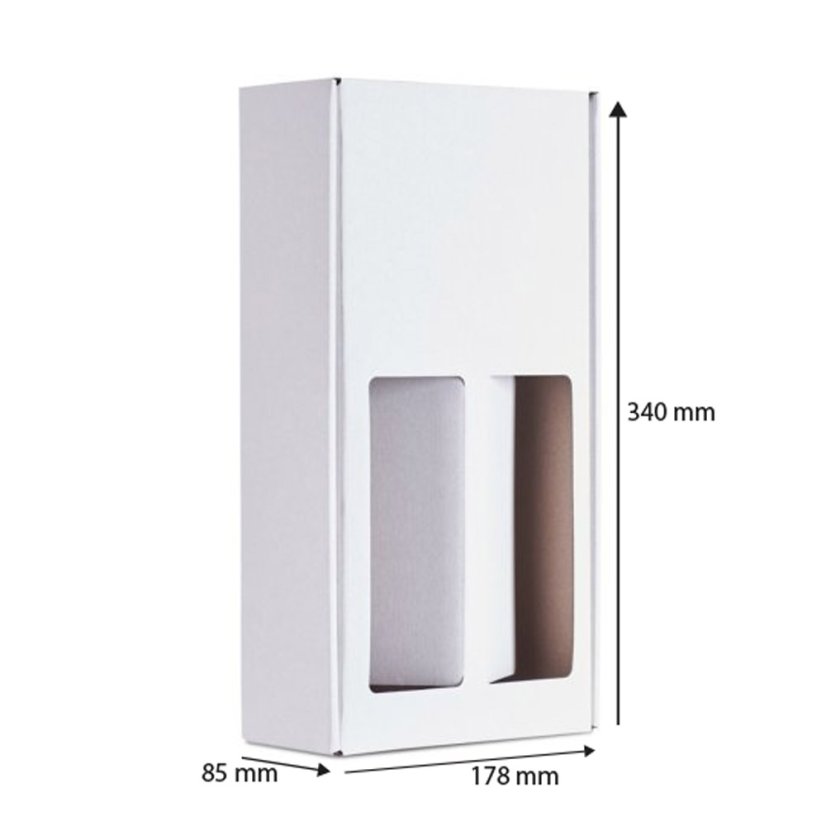 Dárkový box na 2 lahve vína (2 x 0,75 l), bílý