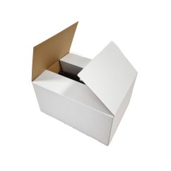 Krabice na 6 lahví vína s proložkou, 330x240x170 mm, bílá