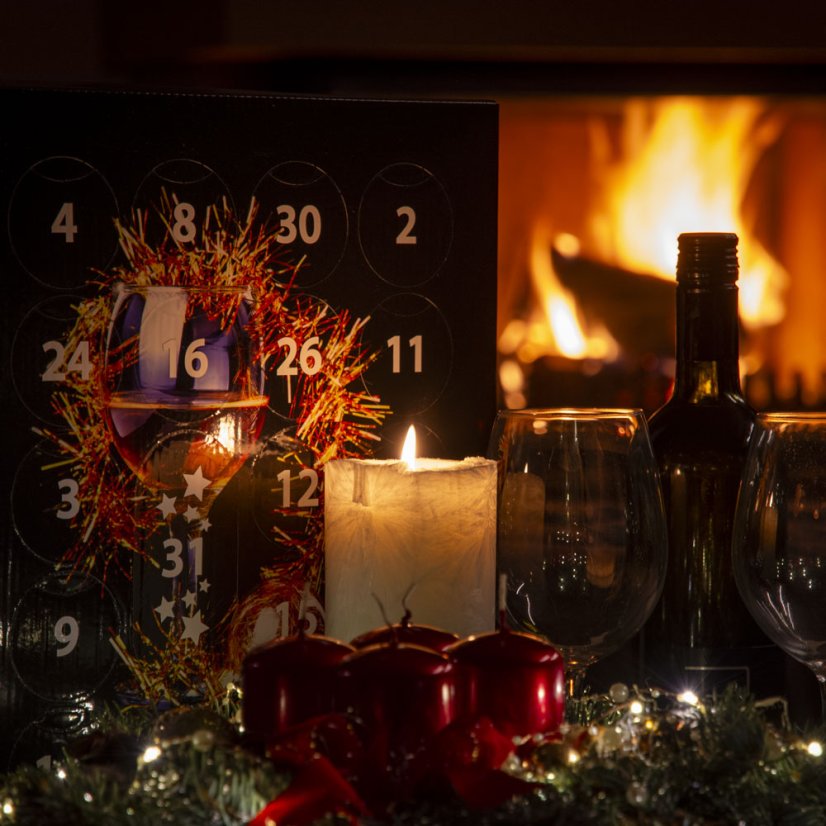 Velká vánoční dárková sada vín - potisk Sklenička