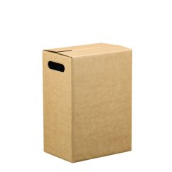 Krabice na 6 lahví vína s integrovanou proložkou, 234x156x330 mm, hnědá