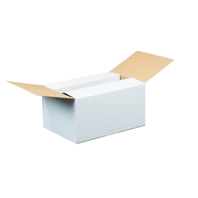 Krabice na 6 láhví vína s proložkou, 315x235x170 mm, bílá