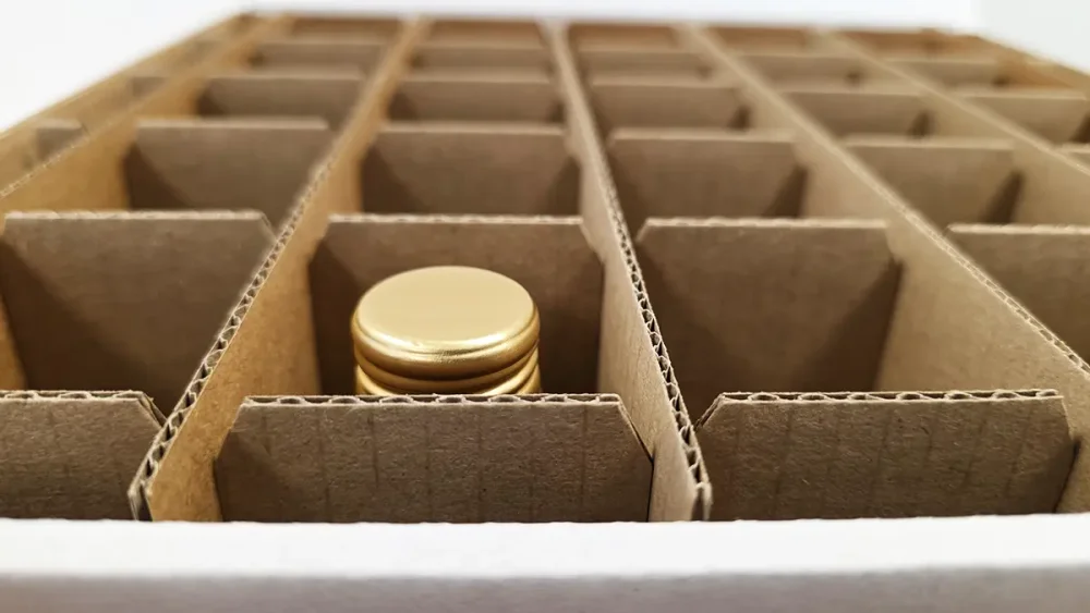 Vnitřní konstrukce krabice adventního kalendáře